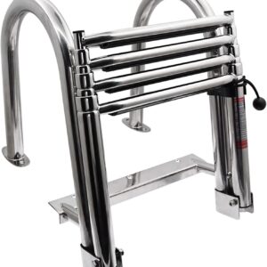 Escalera plegable piscina KAOLALI 4 peldaños acero inoxidable