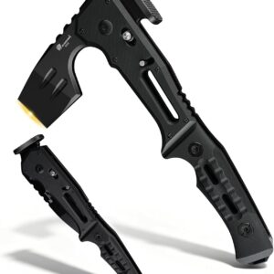 HX OUTDOORS Hacha Plegable 3 en 1 con Martillo