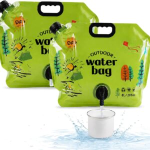 dellyy 2 Bolsas Plegables de Agua 8L con Grifo