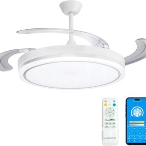 Ventilador de techo LED LEDUNI 66W con aspas retráctiles