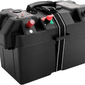 Caja batería 12V con USB para camping y autocaravana