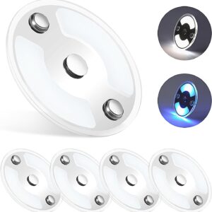4 Lámparas LED 12V para Caravana Regulables Azul 75mm Obeaming