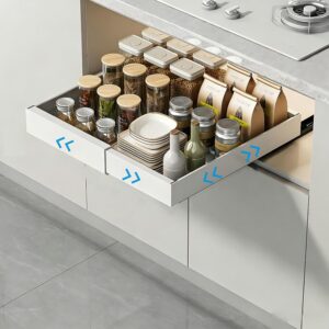 Cajón telescópico extraíble blanco (32-52 cm) acero al carbono