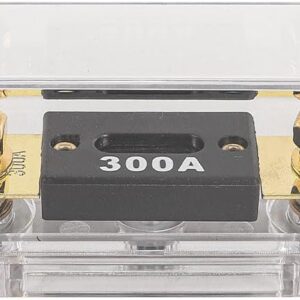 Fusible ANL 300A chapado en oro + portafusibles Gurtt