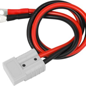 Conector Anderson 50A 600V con cable 10 AWG 30 cm