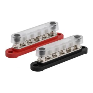 Bloques distribución energía 150A 2 vías Joyan (rojo/negro)