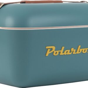Nevera Polarbox 20L azul/rosa con correa de cuero
