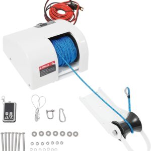 Molinete eléctrico de anclaje 12V, hasta 25 lbs, con mando a distancia