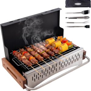 Barbacoa portátil HOMAVO con kit de utensilios