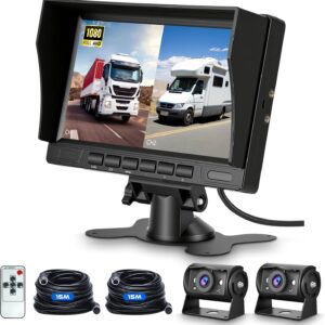 Hodozzy Kit Marcha Atrás 2 Cámaras 1080P 7" IPS