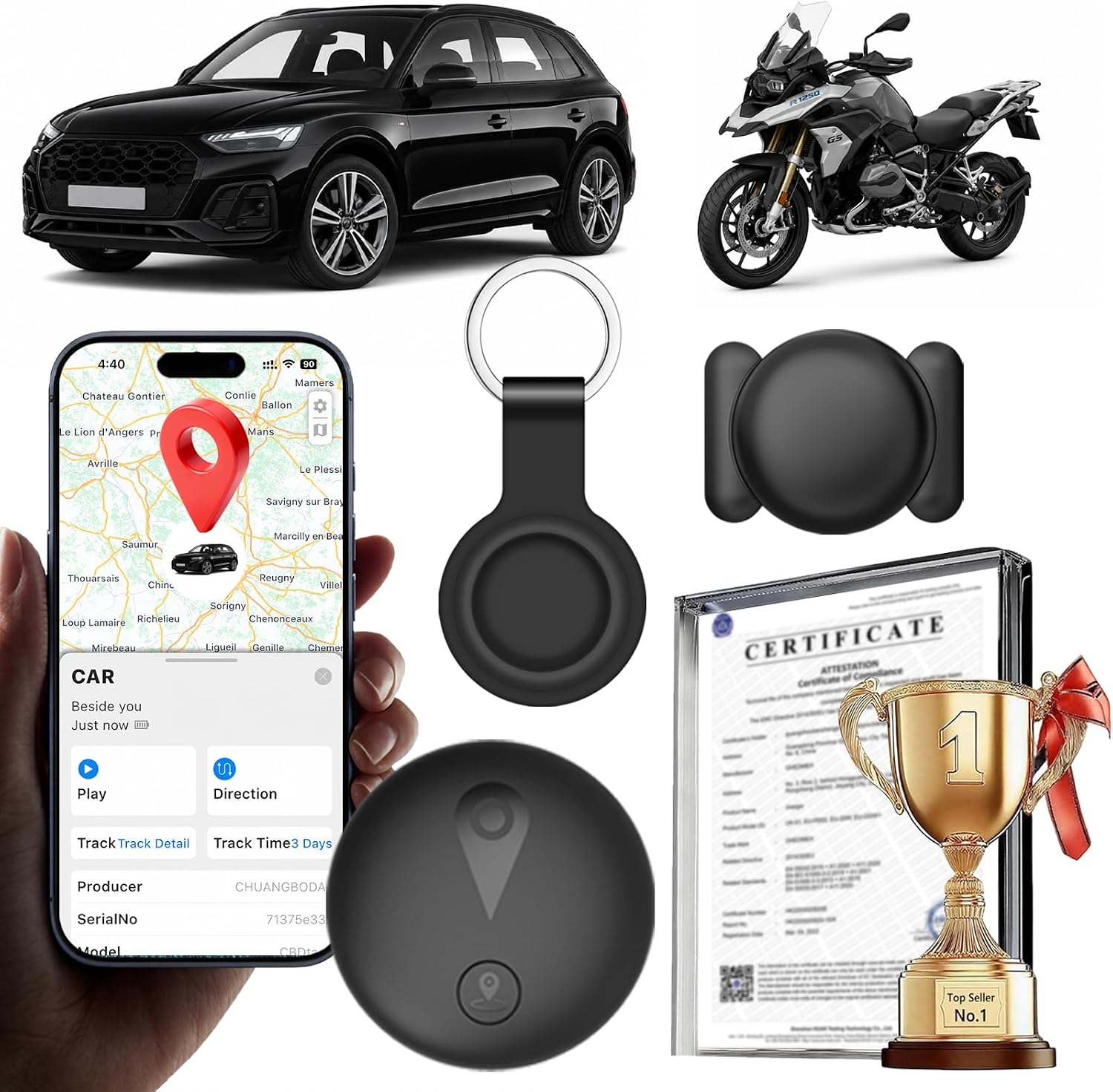 Localizador GPS coche sin suscripción | Hcyirfy Tracker