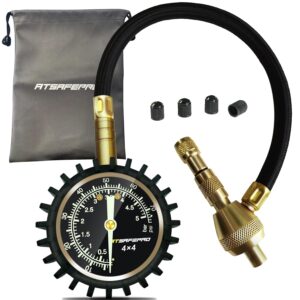 ATsafepro Manómetro y desinflador 4x4 profesional, 75 psi