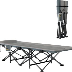 Outsunny Cama Plegable Camping 187x67 cm Gris | Acampada