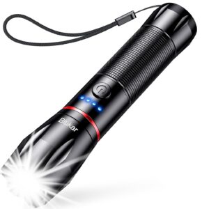 Blukar Linterna LED Recargable 2000L, Aluminio Impermeable