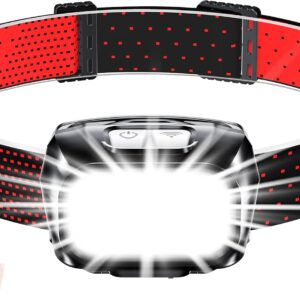 Blukar Linterna Frontal LED 2000L Recargable con Sensor