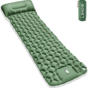LENDOO Colchoneta Camping Ultraligera Autoinflable con Almohada