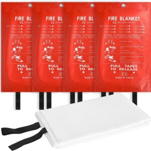 4 Mantas Ignífugas 100x100 cm YYTECH para Emergencias