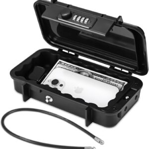 Caja fuerte portátil Vuxava ABS con candado de combinación
