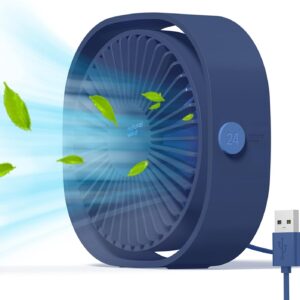 Simpeak Mini Ventilador USB Mesa, Azul - 3 Velocidades Silencioso
