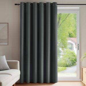 Deconovo Cortina opaca térmica 200x245 cm gris oscuro