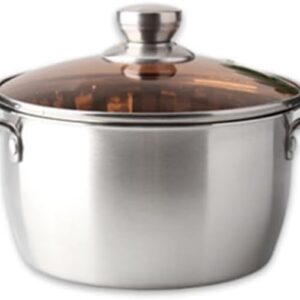 Olla acero inoxidable NINMORTH con tapa de vidrio, inducción