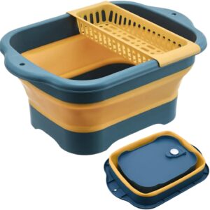 Palangana plegable con tapón para camping y hogar