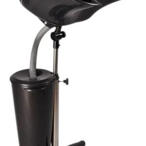 Crisnails® Lavacabeza Portátil para Peluquería, Negro + Cubo