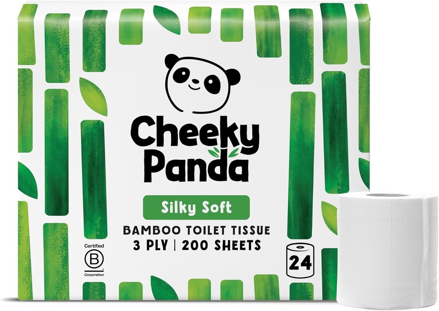 Papel higiénico de bambú The Cheeky Panda | 24 rollos