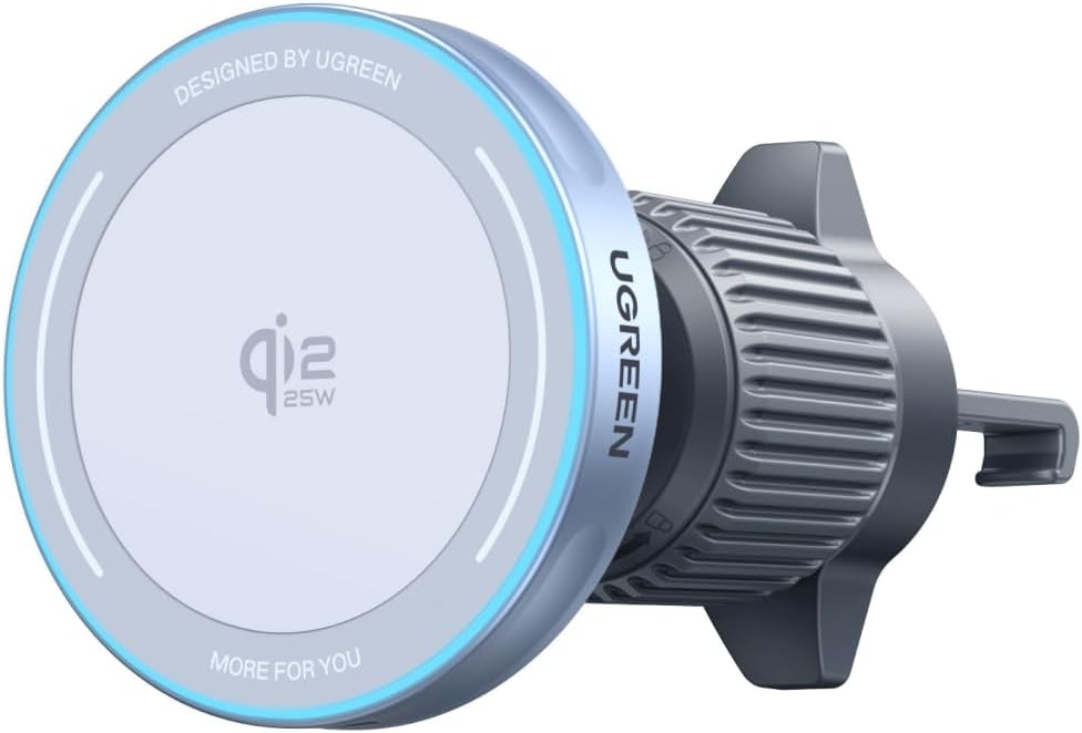 UGREEN MagFlow Qi2 25W Cargador Inalámbrico Coche MagSafe