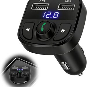 Transmisor FM Bluetooth para coche con 2 USB y manos libres