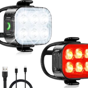 Glangeh Luz Bicicleta USB Recargable 1.5H Carga Rápida