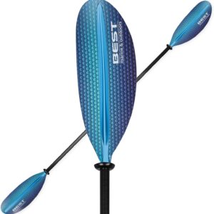 Remo de kayak de carbono ligero Best Marine con palas reforzadas