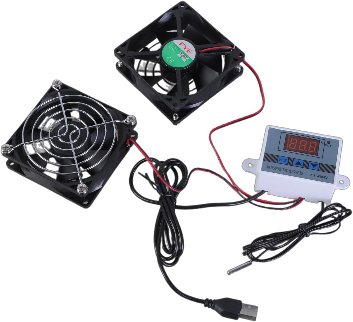 Ventilador USB 2,5W silencioso con termostato