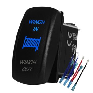 Interruptor LED azul 5 pines 20A para 4x4 y caravanas