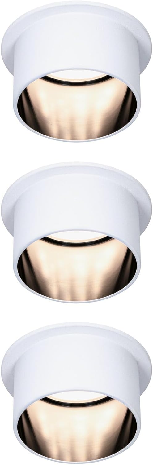 Paulmann Gil 3 empotrables LED 6W bicolor blanco/negro mate