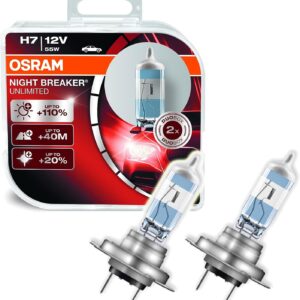 OSRAM NIGHT BREAKER UNLIMITED H7 - 2 lámparas halógenas con más luz