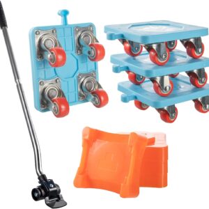 Kit mudanza muebles 500 kg | Palanca 56 cm y ruedas 360°