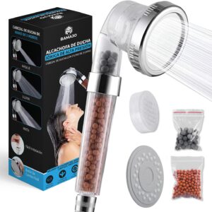 Alcachofa de ducha con filtro iónico Bamajo – 3 modos, ahorro agua
