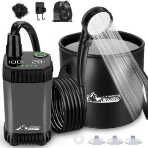 Ducha portátil WADEO Camping 20L con batería 6000mAh