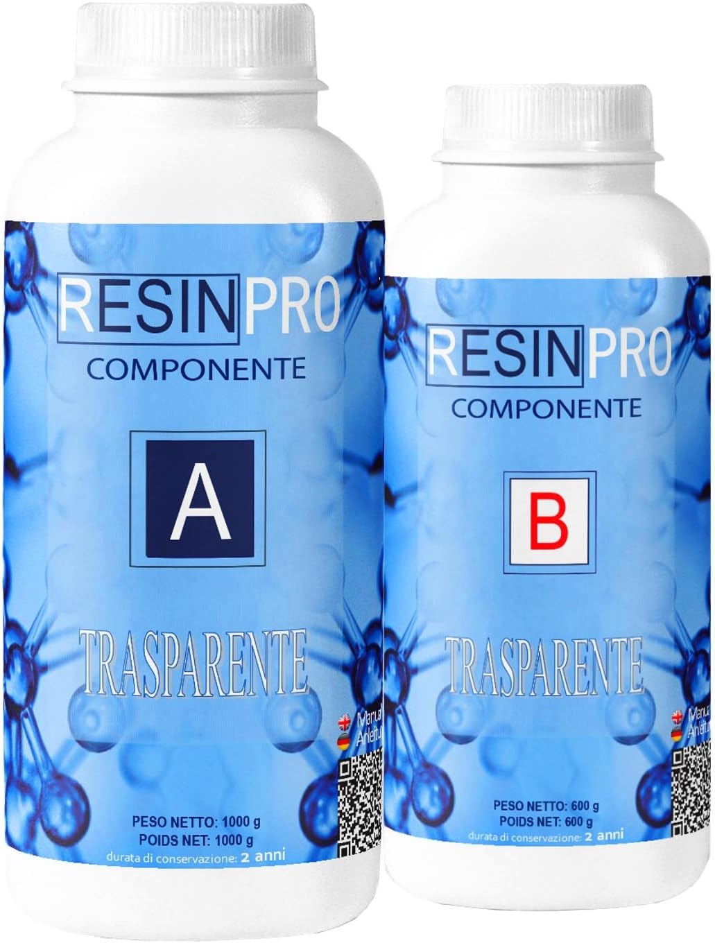 Resina epoxi transparente 1.6 Kg Resin Pro - No tóxica