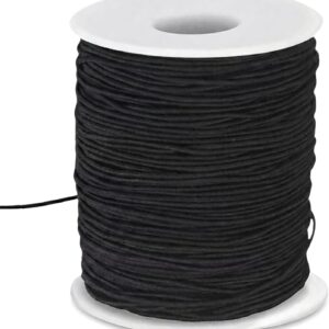 Cordón elástico de nylon 1mm x 100m – Negro
