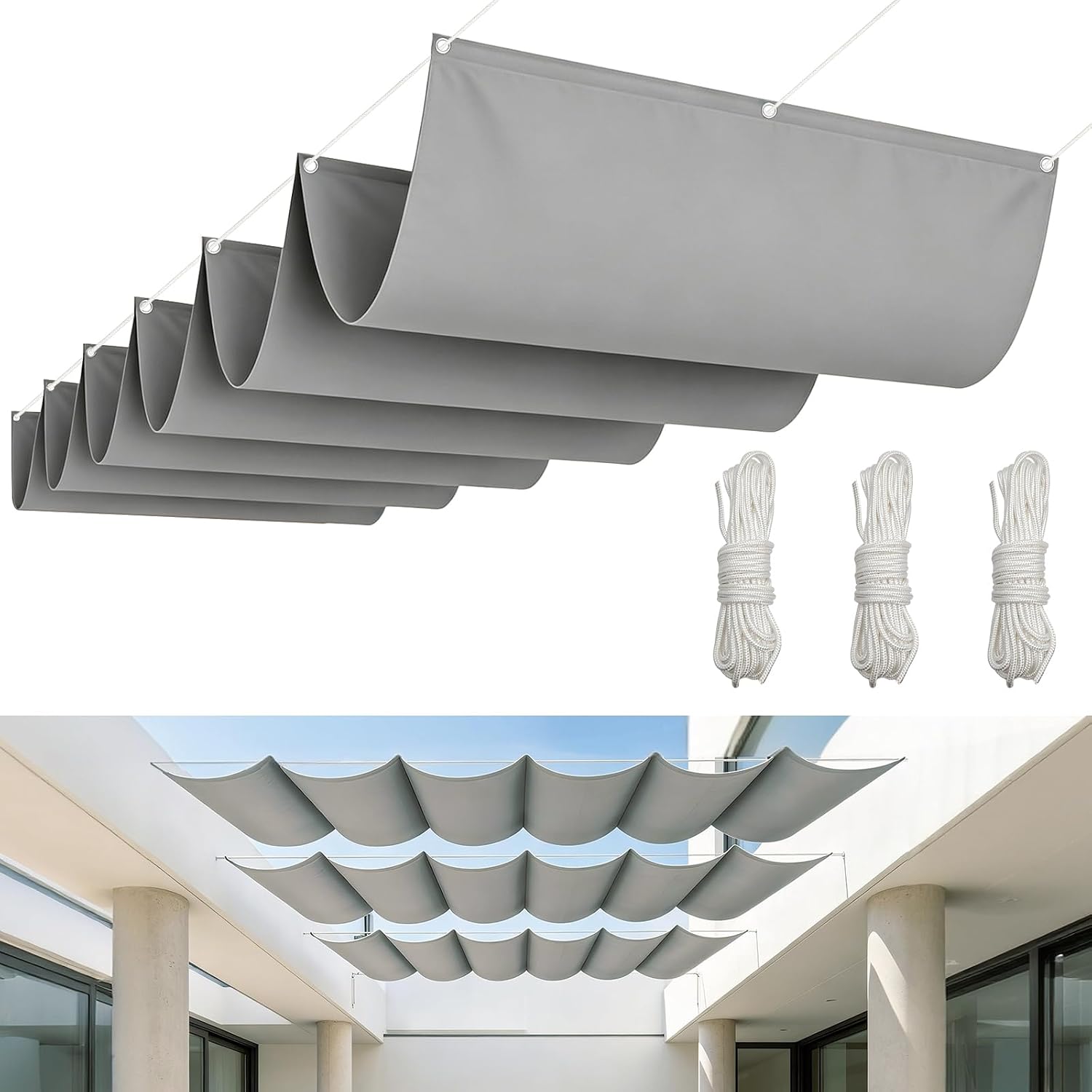Vela de sombra retráctil 1x3 m | Toldo exterior Libershine