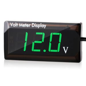 Voltímetro digital 12V para coche (4-28V) pantalla LED verde