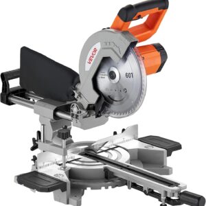 Sierra ingletadora VEVOR 1800 W con hoja 254 mm, corte preciso y multimaterial