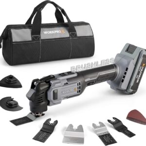WORKPRO Multiherramienta Oscilante 20V sin escobillas | 22 accesorios